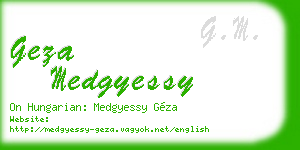 geza medgyessy business card