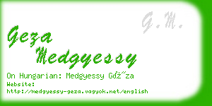 geza medgyessy business card